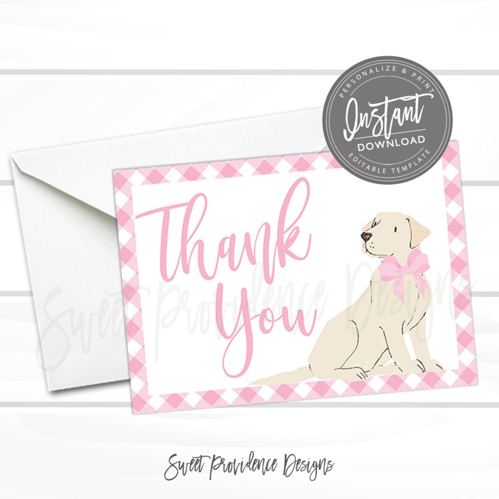 Dog Thank You Card | Sweet Providence Designs