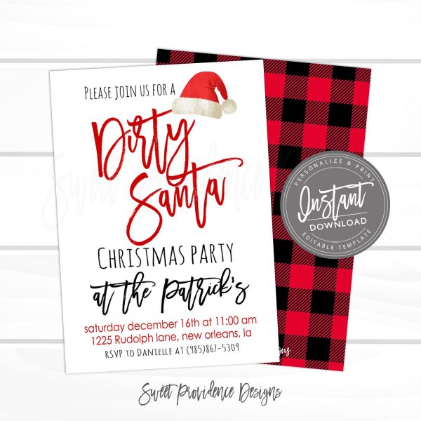 Christmas Party Invitation – Sweet Providence Designs