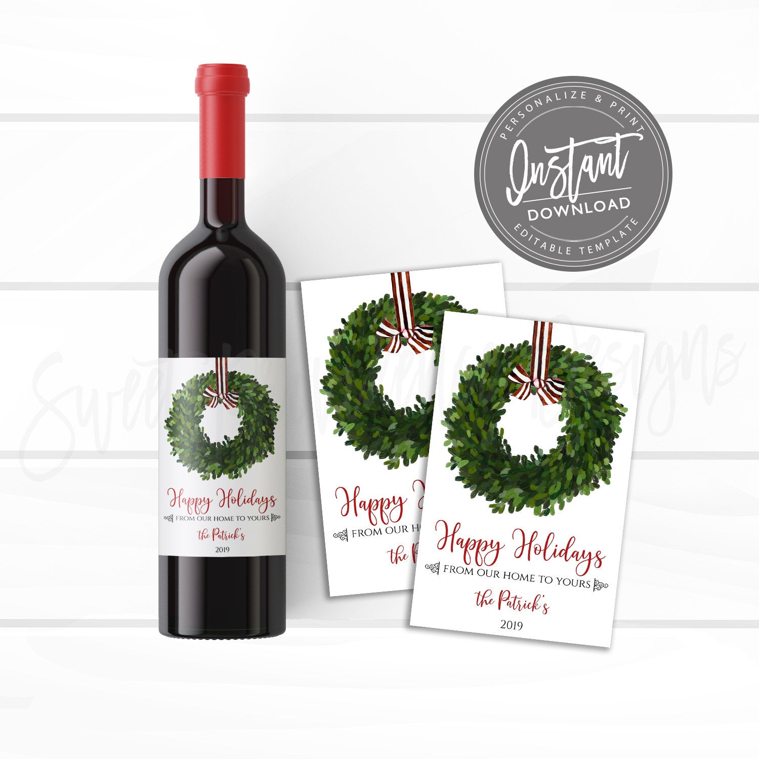 thumbnail image 2 of Personalised Wine Bottle Label - Funny Teacher Gift, Christmas Present, Any Occasion 2 of 4