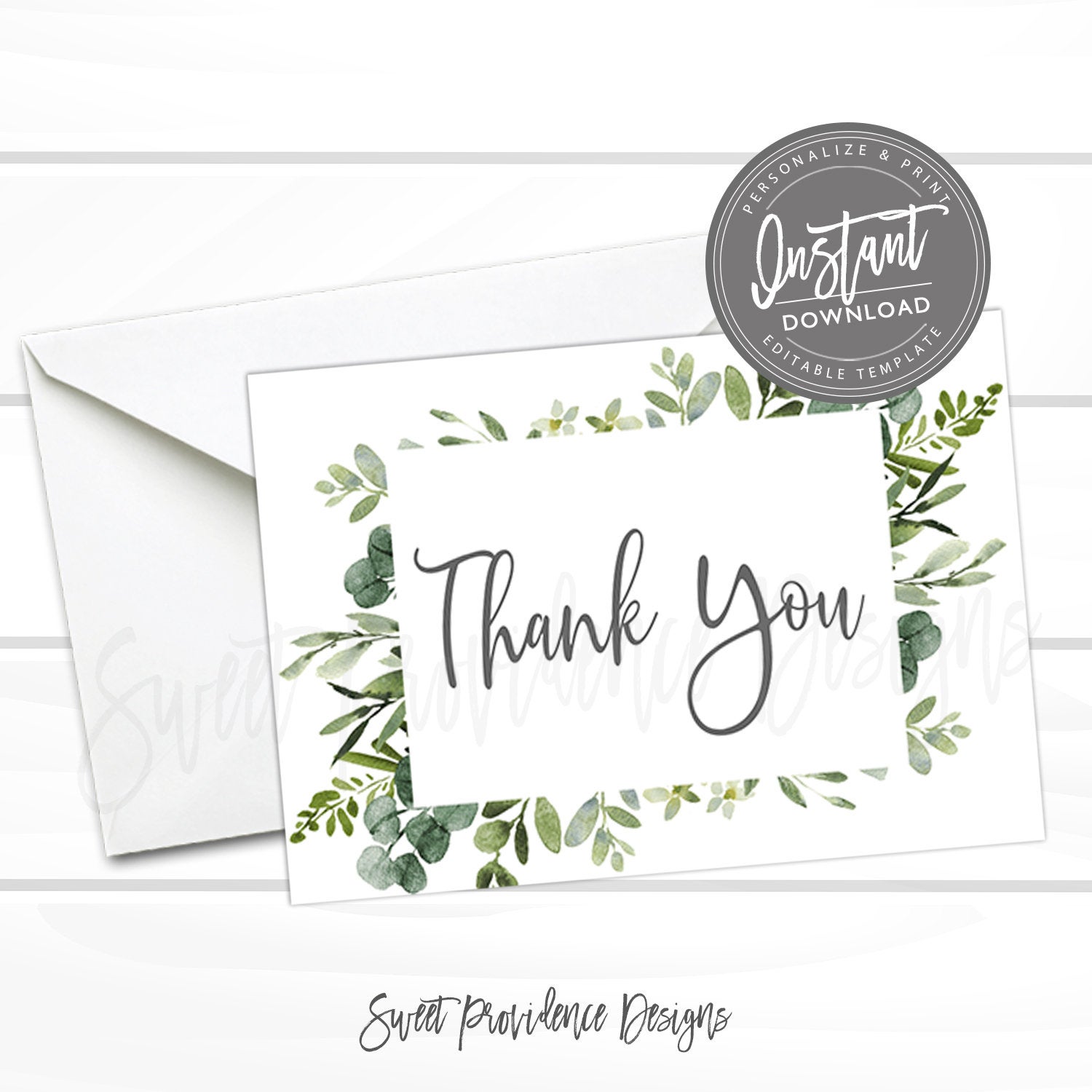 Editable Thank You Card | Sweet Providence Designs