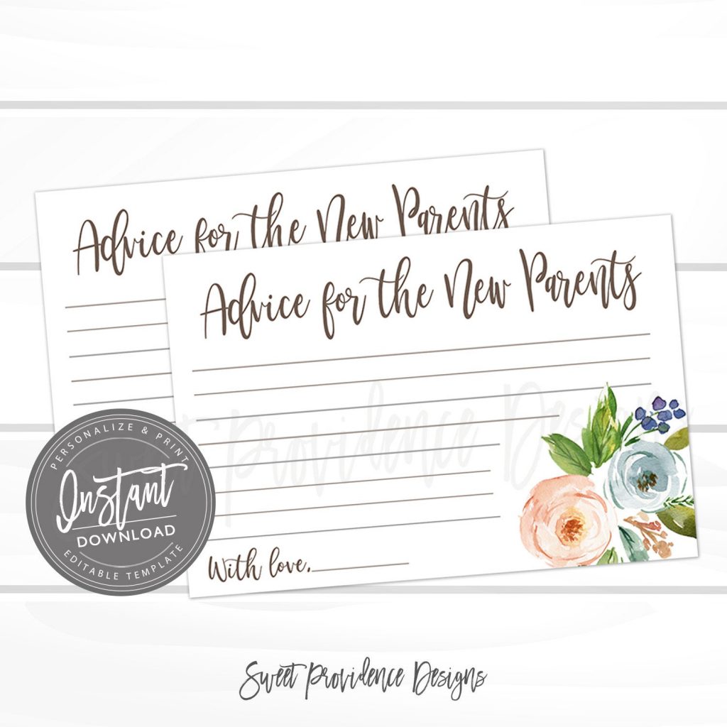 Advice Card For New Parents Sweet Providence Designs Advice Card For New Parents Sweet Providence Designs