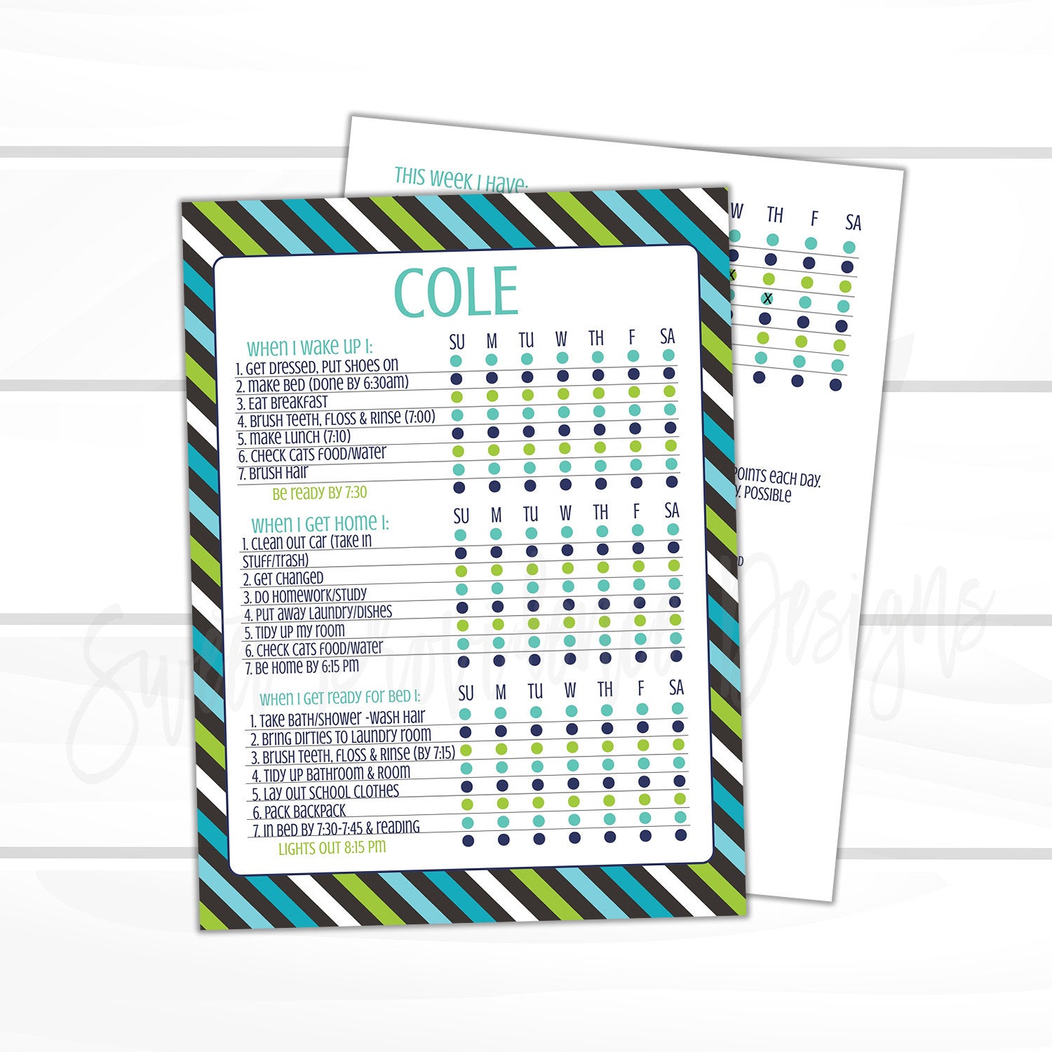 Editable Kids Checklist | Sweet Providence Designs