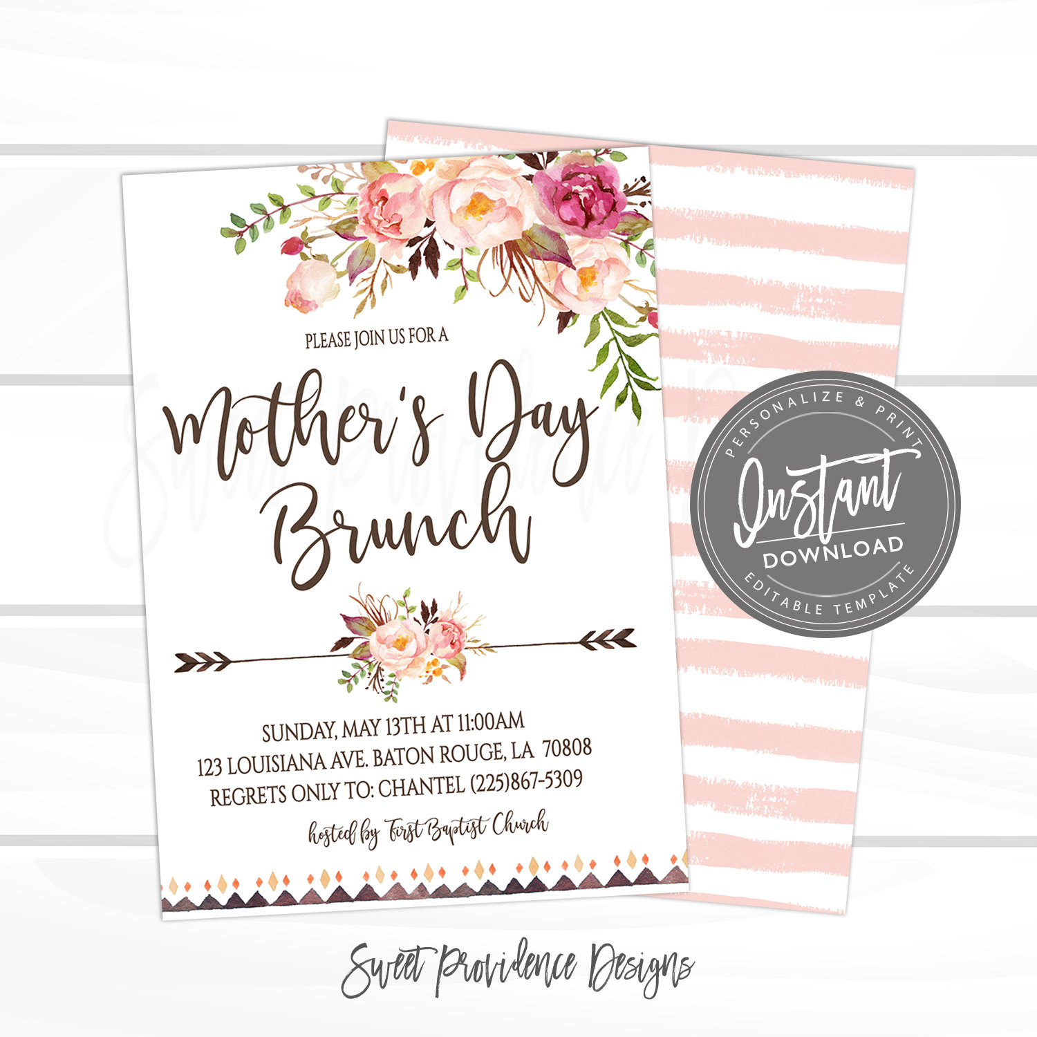 Mother's Day Invitation Sweet Providence Designs