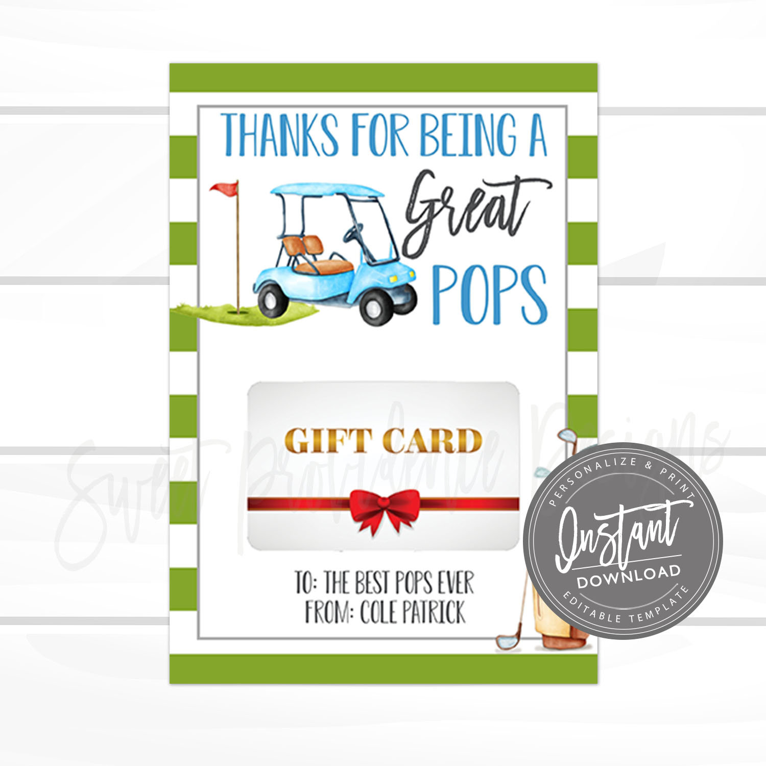 Fathers Day Gift Card Sweet Providence Designs