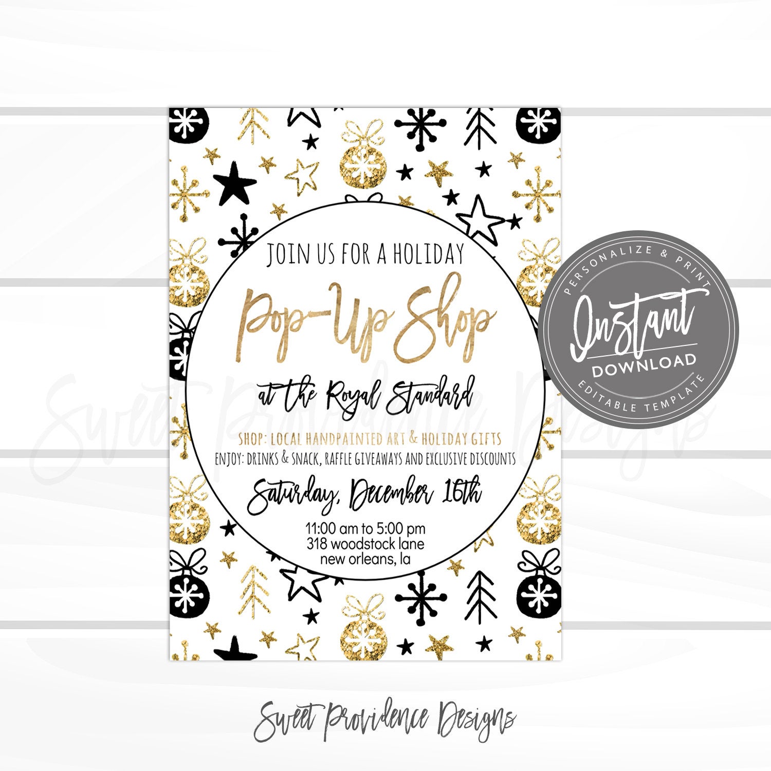 Christmas Flyer, Editable Pop Up Shop Holiday Boutique Invite, Business  open house shopping flyer template, Black Friday, Instant Download | Sweet  Providence Designs