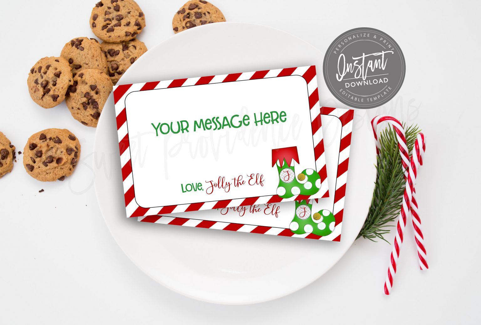 EDITABLE Elf Note Cards, Printable Elf Letters, Notes from the Elf, Elf