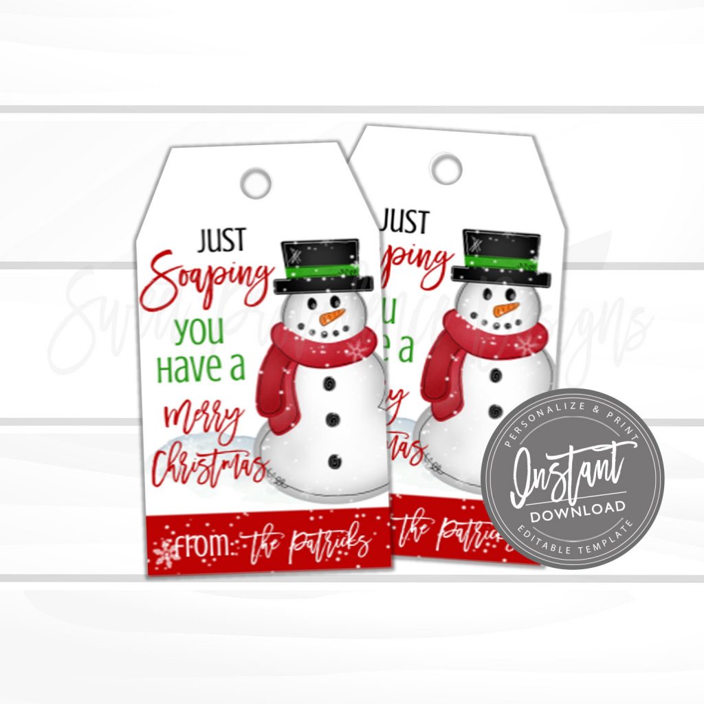 Soapin' You Have A Very Merry Christmas Printable 