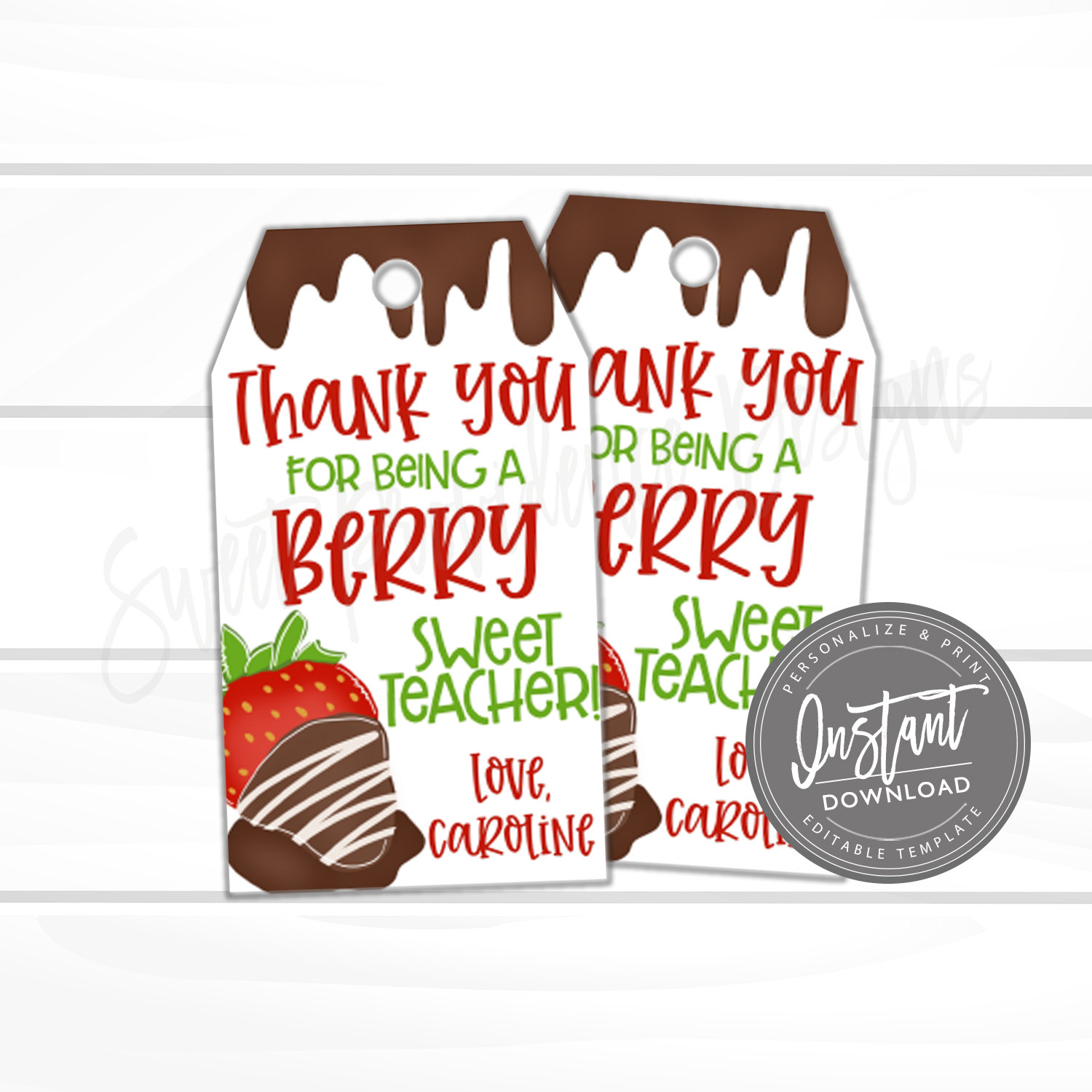 Teacher Appreciation Sweet Gift Tag, Thank You Sweet Teacher Favor Tag ...