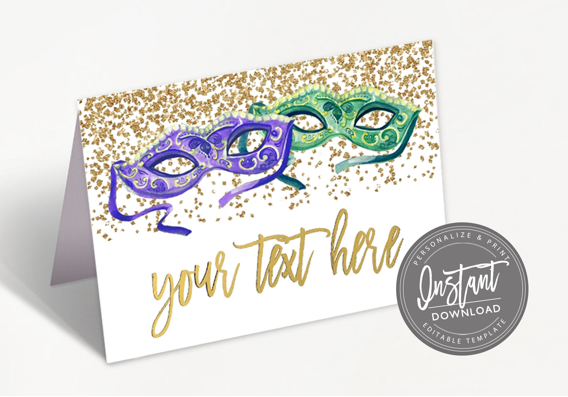 mardi gras place cards