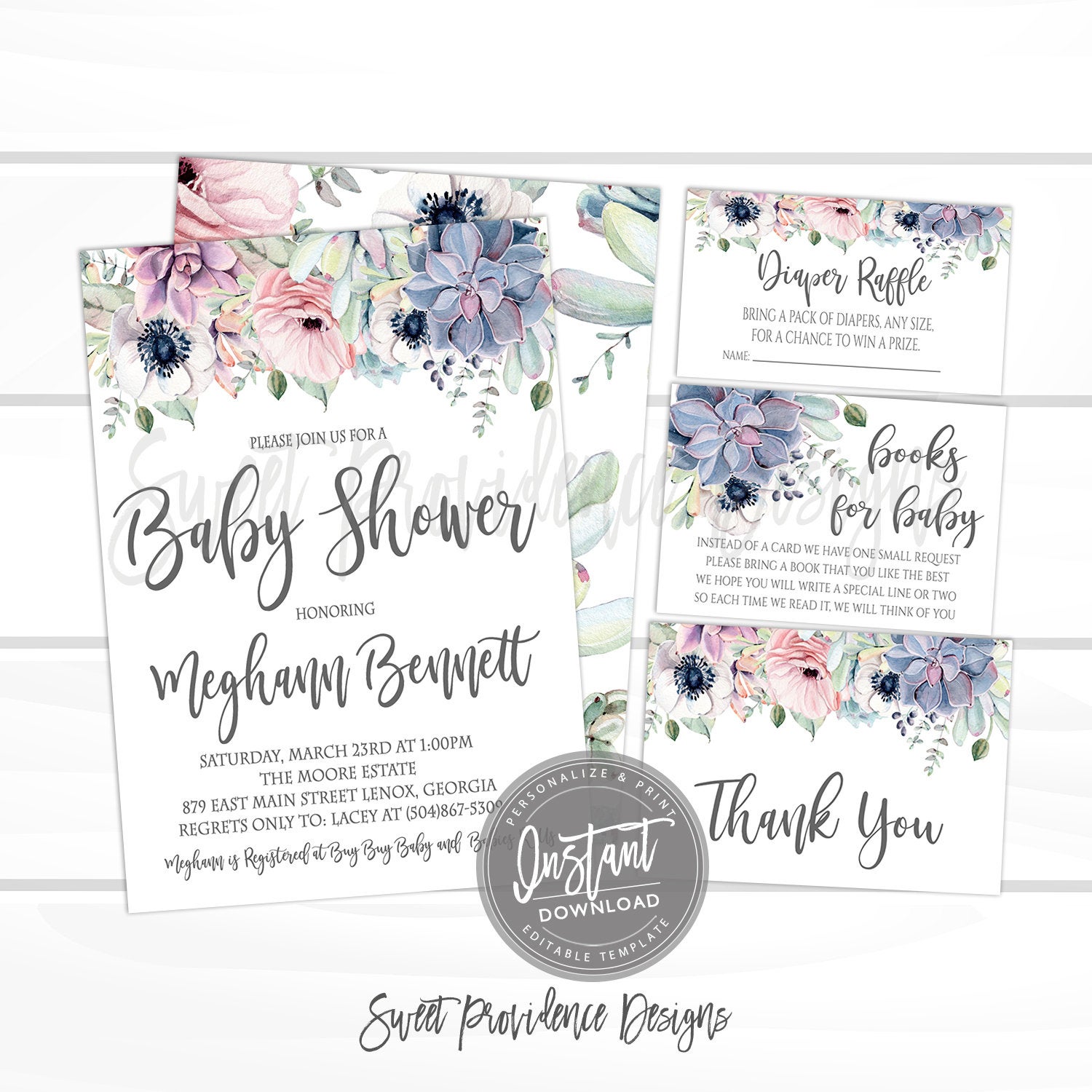 boho chic baby shower invitations