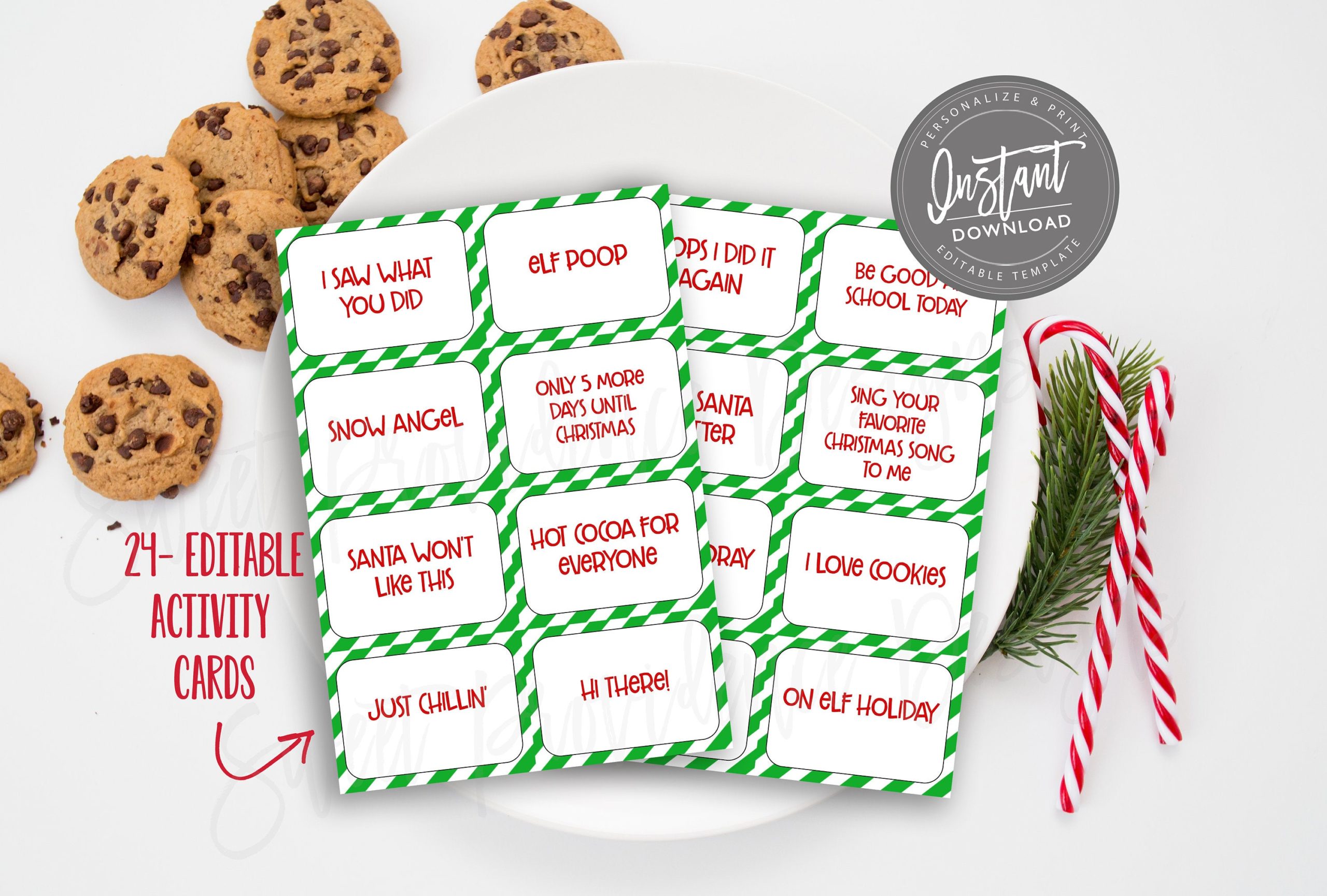 EDITABLE Elf Goodbye Stationery, Printable Elf Letters, Notes from the Elf, Elf Prop Idea, DIY Elf Activity Santa North Pole Instant Access - Image 2