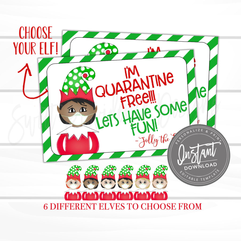 EDITABLE Elf Free from Quarantine Notice, Printable Elf Letter, Notes ...