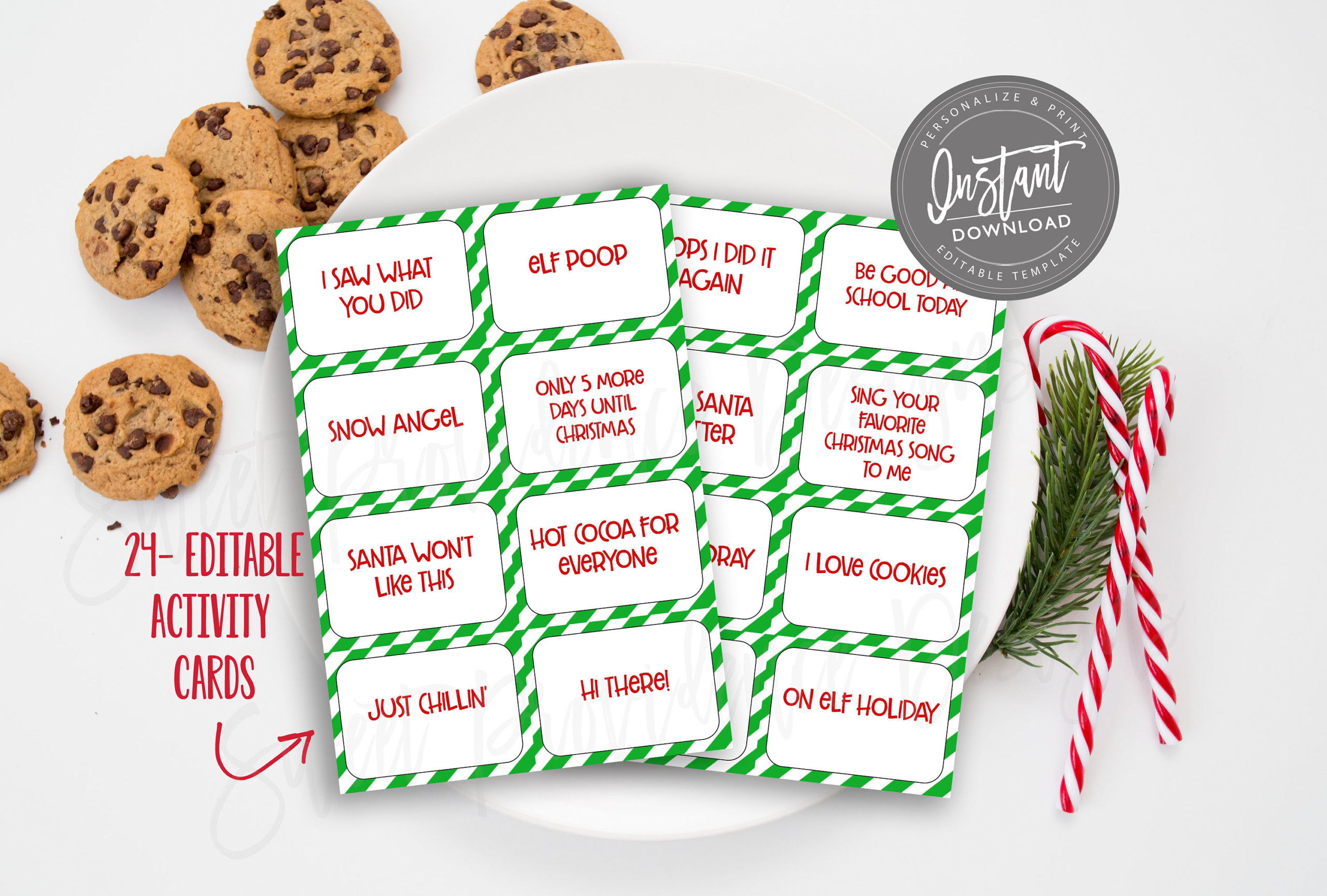 EDITABLE Elf Goodbye Stationery, Printable Elf Letters, Notes from the Elf, Elf Prop Idea, DIY Elf Activity Santa North Pole Instant Access - Image 2