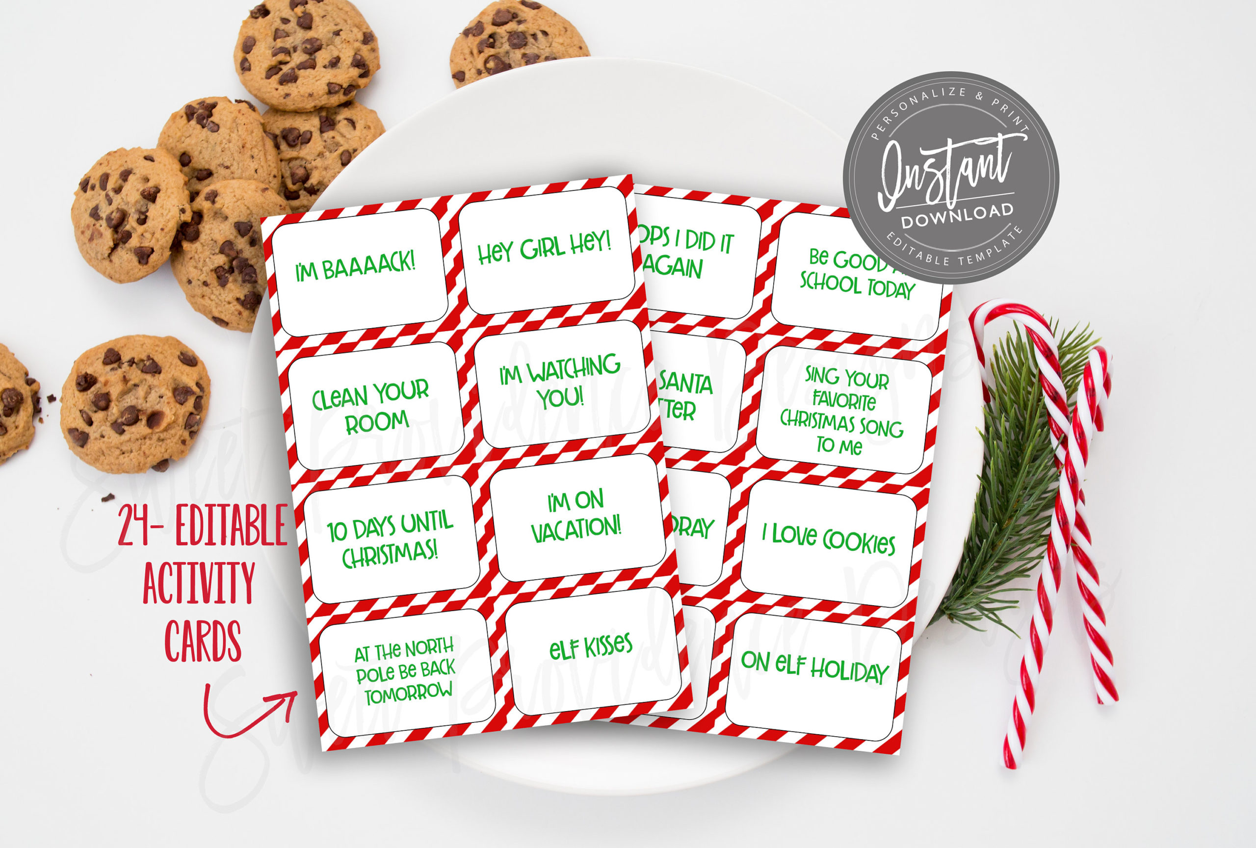 EDITABLE Elf Goodbye Stationery, Printable Elf Letters, Notes from the Elf, Elf Prop Idea, DIY Elf Activity Santa North Pole Instant Access - Image 2