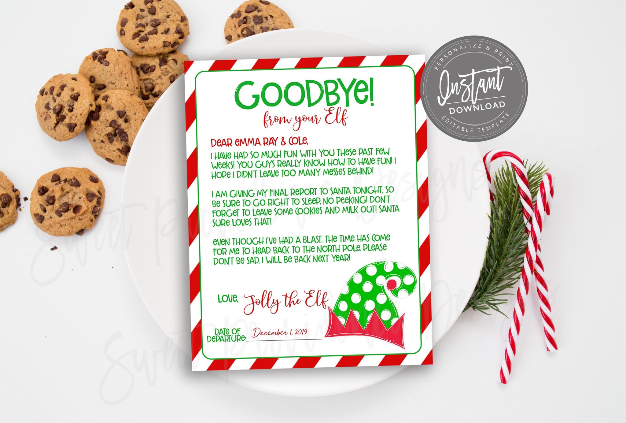 EDITABLE Elf Note Cards, Printable Elf Letters, Notes from the Elf, Elf ...