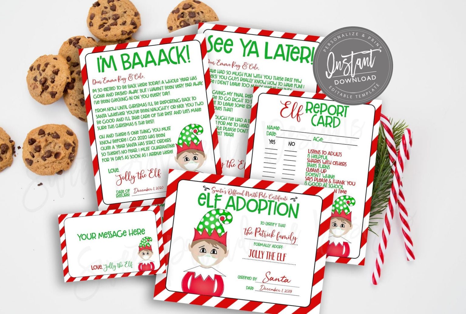 Elf Quarantine Arrival Letter, Editable Elf Welcome Note, 2021 Santa ...