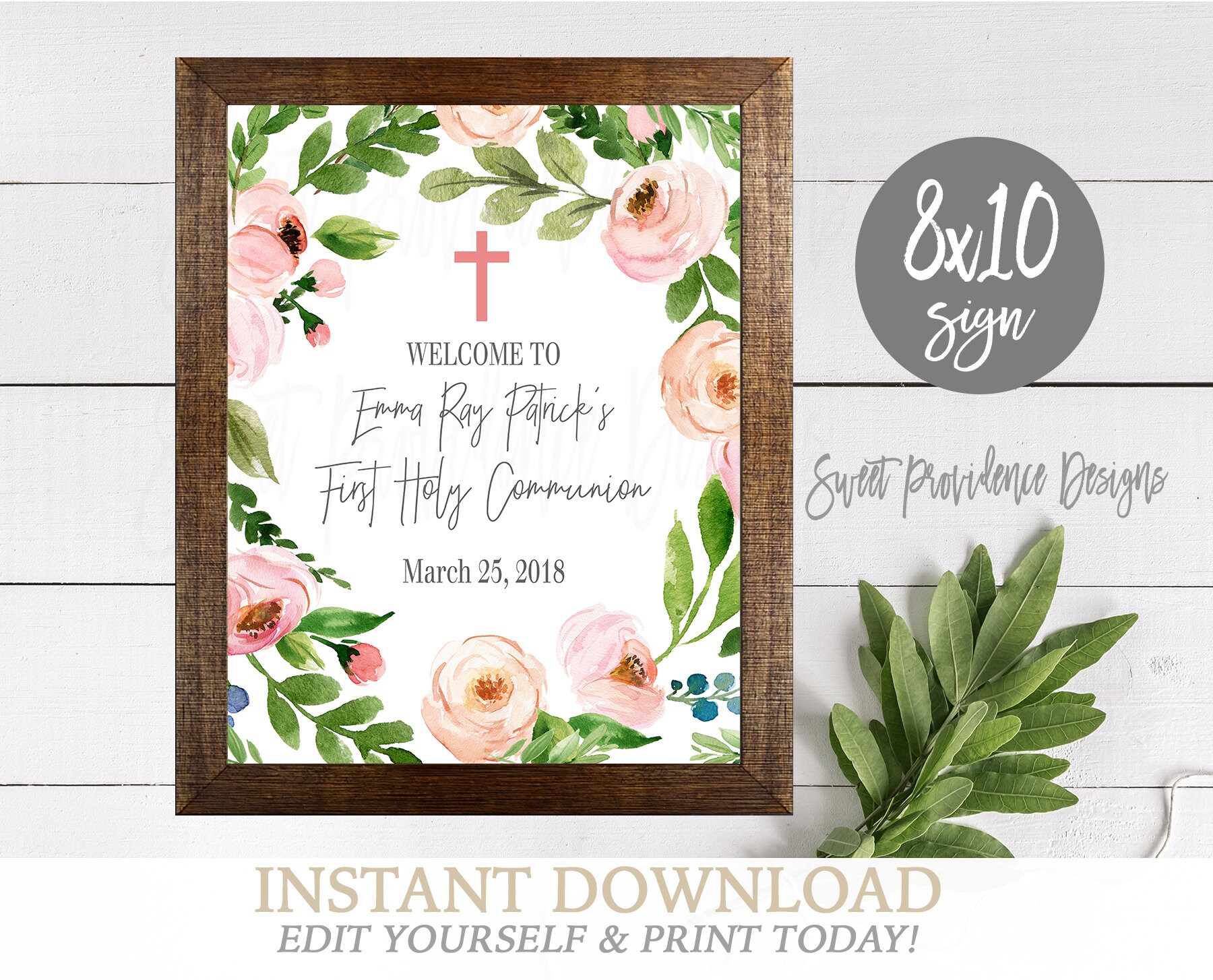 Welcome First Communion Poster Welcome First Holy Communion sign First Communion Poster Welcome Communion sign Welcome Baptism sign.