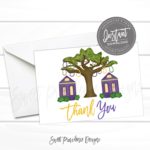 Mardi Gras Thank You Card, Editable Thank You Card, Editable NOLA Thank ...