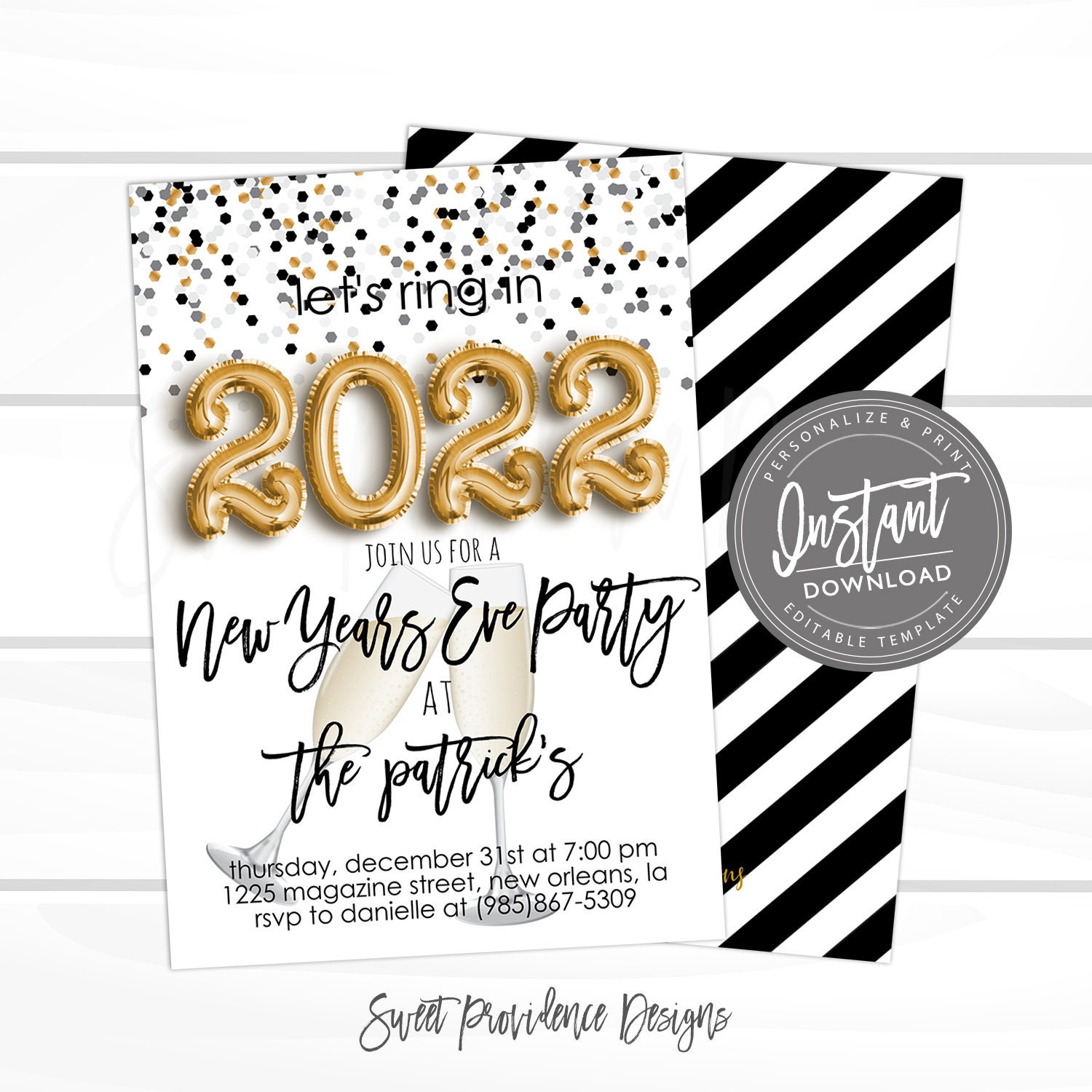 new years 2022 party invite